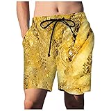 Bumplebee Sommershorts Herren Badehosen Kurz Food Realistische 3D Druck Kurze Hosen Schnell Trocknend Badeshorts Hawaii Beach Swim Shorts Schwimmhosen mit Tunnelzug