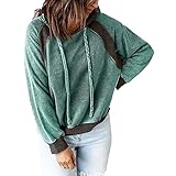 Herbst- Und Wintermode Damen Multi-Color Western Style Hedging Casual Stitching Tops Kapuzen-Lang