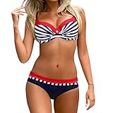 IFOUNDYOU Damen Retro Stil Polka-Punkt Mit Hoher Taille Badeanzug Bikini S
