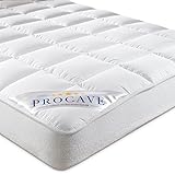 PROCAVE Micro-Comfort Matratzen-Bett-Schoner weiß 160x200 cm mit Spannumrandung | Höhe bis 30cm | Auch für Boxspring-Betten und Wasser-Betten geeignet | Microfaser | 100% Polyester | Matratzen-Auflag