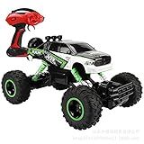 JSLCCT Legierung 1/12 Verhältnis 4WD Fernbedienung Big Foot Kletterauto 2,4G Offroad Modellauto Kinder Elektroauto RC Truck, RC Auto， Unabhängiger Stoßdämpfer Kindergeburtstagsgeschenk