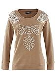 Versandhaus Damen Feinstrickpullover mit Pailletten, 282238 in Camelfarben 40/42