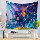 YYRAIN Nordic Polyester Abstrakte Kunst Tapisserie Home Wandkunst Dekoration Tapete Zimmer Hintergrund Tuch Multifunktionale Bettdecke Strandtuch 52x59 Inch[W130xH150cm]