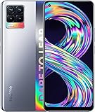 realme 8 Smartphone ohne Vertrag, 64MP AI-Quad-Kamera Android Handy, 6,4 Zoll Super AMOLED Display, 30W Dart Charge, Starker 5000mAh Akku, Dual Sim, NFC, 4+64GB, Cyber S