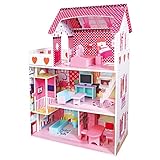 Bino world of toys 83558 Holzpuppenhaus, Mehrfarbig