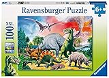 Ravensburger Kinderpuzzle - 10957 Unter Dinosauriern - Dino-Puzzle für Kinder ab 6 Jahren, mit 100 Teilen im XXL-F