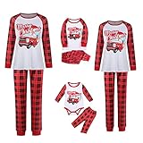 Mutter Weihnachten Schlafanzug Familien Pyjama Set Lang Fun-Nachtwäsche Herren Damen Jungen Mädchen Nachthemd Hausanzug Warmer Weihnachtsanzug Printed Home Kleidung Weihnachts-Pyjama W