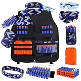 UWANTME Taktische Weste Jacke Set für Nerf Guns N-Strike Elite Serie Tactical Vest Kit Nerf Zubehör Set für Kinder Jungen M