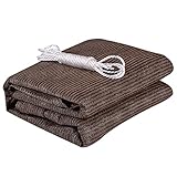 curtain Sonnensegel inkl Befestigungsseile 95% UV-Schutz Sun Segel mit Stabilisator Reißfestigkeit Sonnendach Atmungsaktiv Sonnenschutz Windschutz für Garten/Balkon Terrasse/Camping