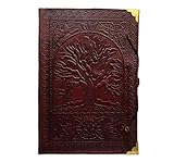 Herren Leder 7 x 5 Zoll handgemachtes Hirsch Geprägtes Reisen handgemachtes unliniertes Papierjournal, Skizzenbuch, Notizbuch, leeres Buch (Design2)