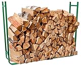 Möbelbörse Kaminholzregal Brennholzregal Kaminholzhalter Feuerholzregal Kaminholzaufbewahrung Stapelhilfe Metall 120