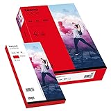 Kopierpapier tecno Colors intensivrot A4 (80 g/m²) mit passendem Briefumschlag mit F