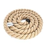 DQ-PP JUTESEIL | 5m | 30mm stark | Kordel Natur Braun Naturfasern | Jutekordel| Deko Seil | Dekokordel | DIY Dekoration | Makramee | Garten Jute Tau Seil Tauwerk Tauziehen H