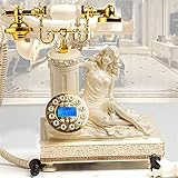 SGSG Retro Antikes Telefon Schnurgebundenes Festnetz Festnetztelefone Vintage Schönheit weißes Harz fest Büro Hotel Geschäfte Geschenk Schreibtisch Tisch Europa Nostalgisches T