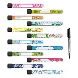 Vicloon Notfall-Armband für Kinder, 12 Stück SOS Armband mit 1 Marker Stift, ID Armband, Kinder Namensarmband Wasserdichtes Wiederverwendbares für Jungen, Mädchen & Kleinkind Baby