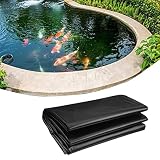 0.2mm HDPE Teichfolie, schwarz Teichfoliem, Zuschnitt, Schwimmteich Folie, 6x9m 7x10m 8x8m 9x9m UV- und witterungsbeständig für kleine Teiche, Hinterhofwasserfälle (Größe : 9x9m(29.5x29.5ft))