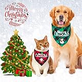 Halstuch Hund, Bandana Hund, Hundehalstuch, Klassische Karierte Weihnachtsmuster Haustiere Dreiecksschals Verstellbare Waschbare Katzenlätzchen, Hundehalstuch Weihnachten für Weihnachtsfeierversorgung