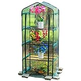 CHLL Tomaten Gewächshaus Tragbares Wasserdichtes Gewächshaus mit Rolltür, Durchsichtiges PVC-Wachstumshaus mit Reißverschluss, Gartenhaus für Veranda, Terrasse, Deck (Size : 69cm x 49cm x 160cm)