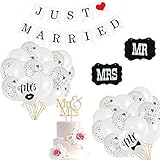 Just Married Luftballon,MR & MRS Luftballon,Hochzeitsballons,Riesen Hochzeit Luftballons,Weiße Luftballons Hochzeit,Just Married Hochzeit Deko S