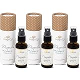 bedrop | 3x Propolis Tinktur ohne Alkohol als Spray, Mundspray (alkoholfrei & wasserlöslich) - 30ml im 3er Set Spar-V