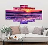 KJHKH Canvas Picture 5 Pieces Wall Art Prints On Canvas Artwork Küstenlandschaft Modern Artwork Decoration 5 Canvas Wall Art for Living Room Wall Art 5 Piece Set C