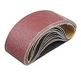 DBREAKS Aluminiumoxid-Schleifbänder 100x610mm, 12 Pcs Schleifband-Set, 40/60/80/120/150/240/400 Körnung, für Bandschleifer, Feilen, Polieren, Schärfen und E