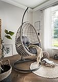 Destiny Coco Sunrise Grau Meliert Hängesessel Polyrattan Hängekorb Häng