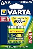Varta 56763 AAA Micro Akku (1000 mAh, 4er Blister)