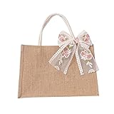 JUJUCAT jutebeutel unbedruckt leinenbeutel vintage klein jutetasche shopper strandtasche jute aesthetic blumen kinder muster täg