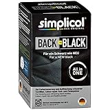 simplicol Farberneuerung Back-to-Black, Schwarz: Farbauffrischung und -Erneuerung in der Waschmaschine, Hautfreundlich, All-in-1 DIY Färbemischung mit Textilfarbe für S