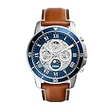 Fossil Herren analog Automatik Uhr mit Leder Armband ME3140