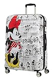 American Tourister Wavebreaker Disney - Spinner L Koffer, 77 cm, 96 L, Weiß (Minnie Comics White)