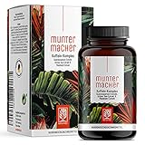 Koffein Kapseln - Guarana Kapseln mit Mate, Grüner Tee, Grüner Kaffee, L-Theanin & B-Vitaminen - Über 100mg Koffein - Koffeintabletten vegan & natürlich - Muntermacher 120 Koffein Kap