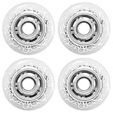 TGHY 8 Stück 84mm Inliner Rollen 80A Hockey Skates Ersatzrollen Durchscheinende Hockey Inline Skates Rollen Gepäckkoffer R