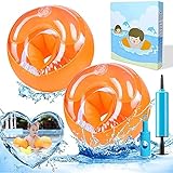 Schwimmflügel Kinder - Schwimmhilfe und ​Swimsafe Gerät für Anfänger - Schwimmreifen Armumfang 21-23cm - Schwimmring für 1-4 Jahre Jungen Mädchen - Empfohlenes Gewicht 6-20KG (Orange)