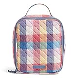 Vera Bradley Signature Baumwoll-Bunch Lunchtasche, Pink (Tropics Plaid), Einheitsgröß