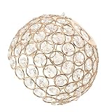 minkissy Kristalldecke Lampe Schatten Glas Kristall Birne Perlen Lampenschirm Lampe Schatten Ersatz für Tischlampen Deckenvorrichtung Anhänger L