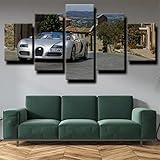 IKLOP 5 Stück Moderne Malerei Wanddekoration Wandkunst-Leinwände Luxus-Sportwagen-Landschaft leinwanddruck Kunstdruck 5 Stück Leinwanddrucke Heimtextilien Geschenke 150x80