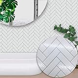 Mosaik Fliesen Aufkleber selbstklebende quadratische Wandaufkleber wasserdichte Wandkunst für Wohnzimmer Küche Badezimmer (6 * 6 inch * 10 PC,G)