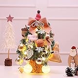 YLJYJ Vorbeleuchteter Tisch-Weihnachtsbaum, kleine Mini-Weihnachts-Kiefer, verzierte Kiefer für kleine Räume Urlaub De Weihnachtsb