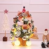 YLJYJ Vorbeleuchteter Tisch-Weihnachtsbaum, kleine Mini-Weihnachts-Kiefer, verzierte Kiefer für kleine Räume Urlaub De Weihnachtsb