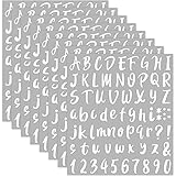 504 Stücke 8 Blätter Selbstklebende Vinyl Buchstaben Zahlen Aufkleber Set, Mailbox Nummern Aufkleber Zahlen Alphabet Aufkleber für Schild, Geschäft, Adressnummer (Weiß, 1 Zoll)