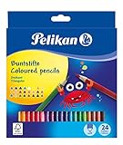 Pelikan 700122 Buntstifte, dreikant, 24 Stück, FSC