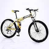 LiRuiPengBJ Kinderfahrrad 26 Zoll Mountainbike 27 Speed ​​Erwachsene, Mountain Trail City Fahrrad Fettgedruckter Aufhängungsrahmen mit Doppelscheibenbremse für Männer und F