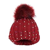 Eejiuqiba Mütze Baby Beanie Wintermütze Baby Mütze Baby Winter Warm Hut Baby Elegant Weiche Mütze Baby FreizeitRadfahren Mütze Lässige Mode Winter Draussen W