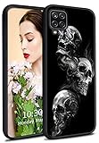 Dikoer Schutzhülle für Samsung A12, Galaxy A12 Hülle 5G, dünn, weich, flüssig, Silikon, voller Körper, stoßfest, kratzfest, Handyhüllen für Samsung Galaxy A12 5G, einzigartiger Totenkop