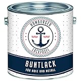 Buntlack GLÄNZEND für Holz und Metall Rotbraun RAL 8012 Braun Metalllack Metallfarbe Holzlack Holzfarbe // Hamburger Lack-Profi (1 L)