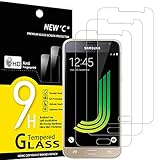 NEW'C 3 Stück, Schutzfolie Panzerglas für Samsung Galaxy J3 2016, Frei von Kratzern, 9H Härte, HD Displayschutzfolie, 0.33mm Ultra-klar, Ultrabeständig