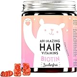 Biotin Hochdosiert Gummibärchen - Zuckerfrei - Haarvitamine für normales Haarwachstum mit 5000 μg - Bears with B