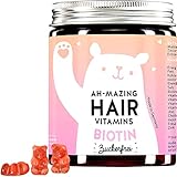 Biotin Hochdosiert Gummibärchen - Zuckerfrei - Haarvitamine für normales Haarwachstum mit 5000 μg - Bears with B